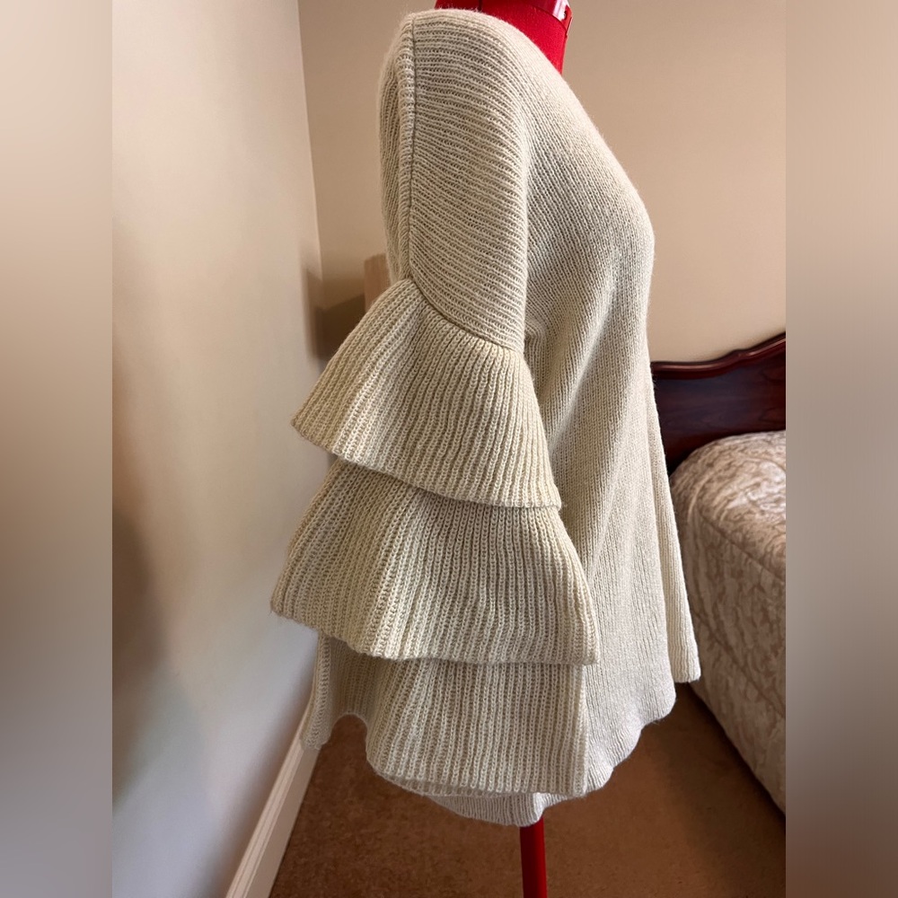 Francesca Ruffle sleeve sweater